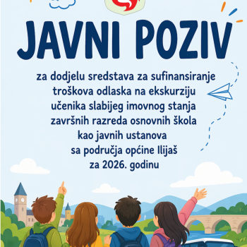 Javni poziv za sufinansiranje ekskurzija učenika slabijeg imovnog stanja